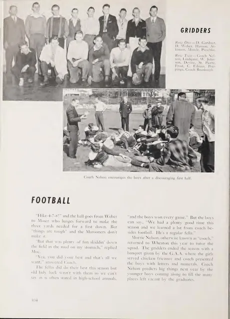 The Wheaton gridders, from the 1943 Tower yearbook