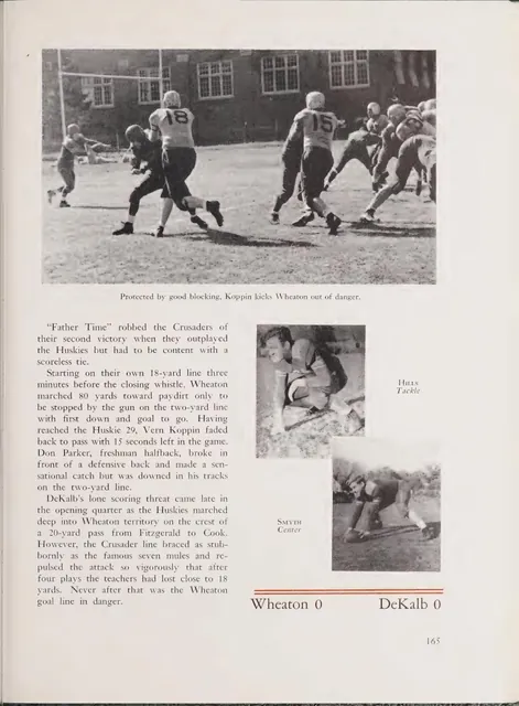 Football section, p. 169, 1944 Tower yearbook