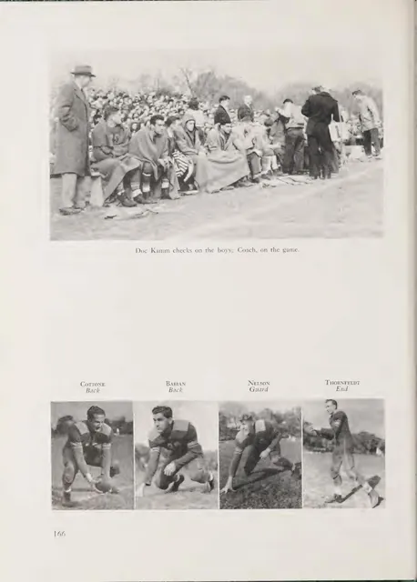 Football section, p. 170, 1944 Tower yearbook