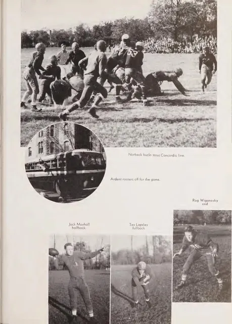 Football section, p. 263, 1946 Tower yearbook