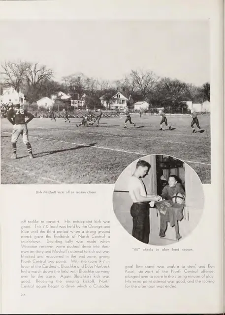 Football section, p. 270, 1946 Tower yearbook
