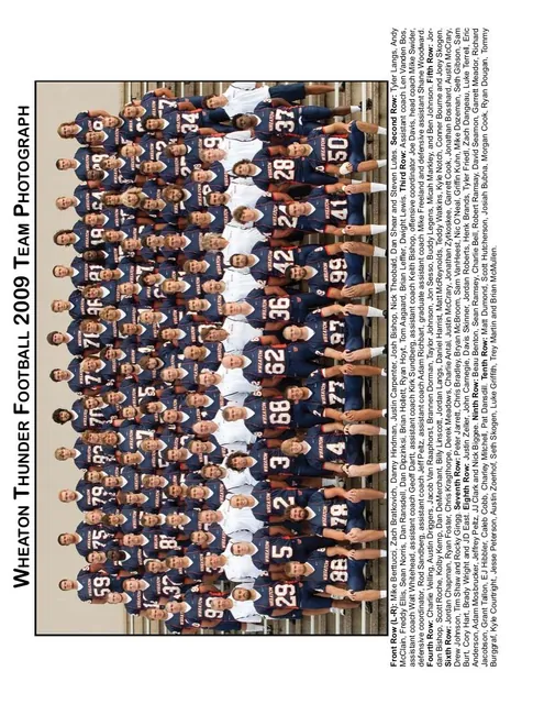 Team photo page, 2009 media guide