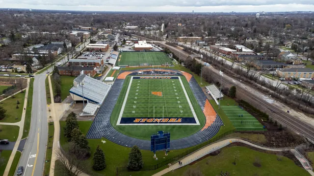 McCully Stadium from above, 2022